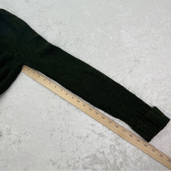STUDIO Y Turtleneck Sweater Wool Blend‎ Sz S Olive Minimalist Outdoor Cabincore - Picture 10 of 12